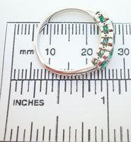 Very Fine Platinum Genuine Natural Emerald Diamond Ring (#J147)