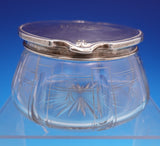 King Albert by Whiting Sterling Silver Glass Dresser Jar Etched #8583 (#9141)