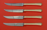 Larkspur by Wallace Sterling Silver Steak Knife Set 4pc HHWS Custom 8 1/2"