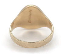 14k Yellow Gold 1/2" Men's Plain Signet Ring Size 6.75 Jewelry  (#J6619)