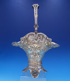 Dutch Sterling Silver Brides Basket with Cupid Motif 13" x 8" 22.4 ozt. (#7582)