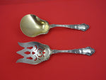 Baronial Old by Gorham Sterling Silver Salad Serving Set GW AS  9 1/4"