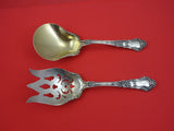 Baronial Old by Gorham Sterling Silver Salad Serving Set GW AS  9 1/4"