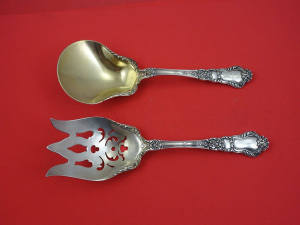 Baronial Old by Gorham Sterling Silver Salad Serving Set GW AS  9 1/4"
