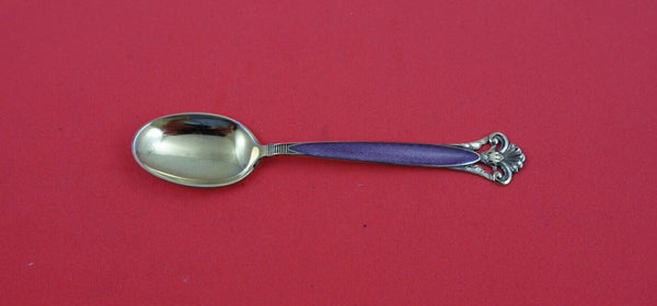 Cloister by Th. Marthinsen Sterling Demitasse Spoon enameled purple 3 7/8"