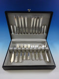 William and Mary by Lunt Sterling Silver Flatware Set 8 Service 56 Pieces