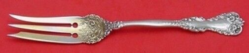 Revere by International Sterling Silver Spinach Fork Gold Washed 3-Tine 7 1/4"