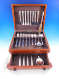 Bell by Hans Hansen Danish Sterling Silver Flatware Set 8 Service 50 pcs Modern