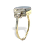 Retro 14k Yellow and White Gold 2.08 Carat Genuine Australian Opal Ring (#J7487)