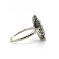 14k White Gold Marquise Shape 1 Carat TW Genuine Natural Diamond Ring (#J5449)
