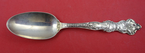 Flower of the Month by Wallace Sterling Teaspoon w/ wild rose June Cancer 5 7/8"