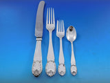 Danish by Christian Heise Silver Dinner Flatware Set Service 106 Pieces Handmade