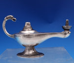 English Estate Sterling Silver Lighter in Oil Lamp Form w/ Eagle Handle (#8542)