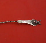 Saxon Stag by Unknown Coin Silver Gravy Ladle Bright-Cut 8 3/8" Serving Heirloom