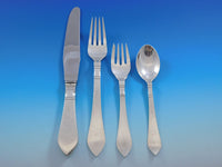 Continental Georg Jensen Sterling Silver Flatware Set 12 Service Dinner GJ Mark