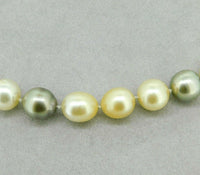 8.5-10mm Tahitian South Sea Multi Color Pearl Necklace (#J4414)