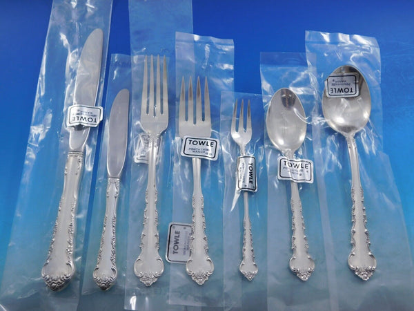 Peachtree Manor by Towle Sterling Silver Flatware Set 12 Service 92 pcs New