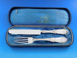 Dew Drop by Shiebler Sterling Silver Traveling Set 2-pieces in Box Knife & Fork