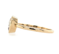 14k Yellow Gold .57ct Rose Cut Champagne Genuine Natural Diamond Ring (#J6022)