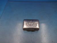 TS English Victorian Sterling Silver Vinaigrette Tiny Engraved Birmingham #6739