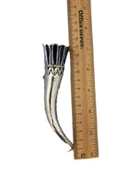 Silverplate Tussie Mussie Posey Posy Holder with Dark Blue Enamel (#J1261)