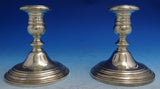 Old French by Gorham Sterling Silver Candlestick Pair #659 4 3/8"x4 7/8" (#8608)
