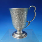 English Sterling Silver Child's Cup Bright-Cut Engraved w/ Baskets #585 (#6258)