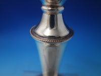 Beaded by LP & Co English Silver and Copper Candlestick Pair c.1930 (#5977)