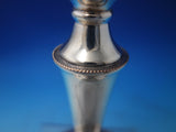 Beaded by LP & Co English Silver and Copper Candlestick Pair c.1930 (#5977)