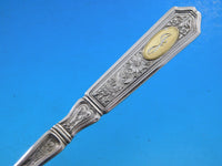 Saint Dunstan Chased Gold by Gorham Sterling Silver Flatware Set 32 pc J mono Dn