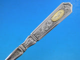 Saint Dunstan Chased Gold by Gorham Sterling Silver Flatware Set 32 pc J mono Dn