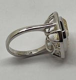 Anna Zuckerman Luxury CZ Lab Diamond Crystalline Ring Plat 925 Silver Sz 8 New