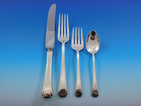 Debutante by Richard Dimes Sterling Silver Flatware Set 8 Service 32 pcs Dinner