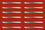 Rambler Rose by Towle Sterling Silver Steak Knife Custom Set 12 pcs 8 1/2"