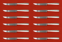 Rambler Rose by Towle Sterling Silver Steak Knife Custom Set 12 pcs 8 1/2"