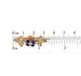 10k Victorian Mine Cut Genuine Natural Diamond Flower Pin (#J5514)
