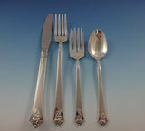 Castle Rose by Royal Crest Sterling Silver Grille Flatware Set 6 Service 24 Pcs