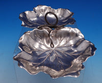 Reed and Barton Sterling Silver Candy Dish #X102A w/Two Leaves Vine Handle #7813