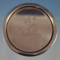 Georg Jensen Sterling Silver Coaster with Engraved Deer #296A (#1682)