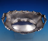 German .800 Silver Bowl Hammered Aesthetic w/ Ruffled Edge 9 1/2" Long (#3908)