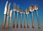 Orchid by International Sterling Silver Flatware Dinner Service Set 120 Pieces