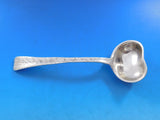 Lap Over Edge Acid Etched Tiffany Sterling Gravy Ladle Leaves Berries 7 1/4"