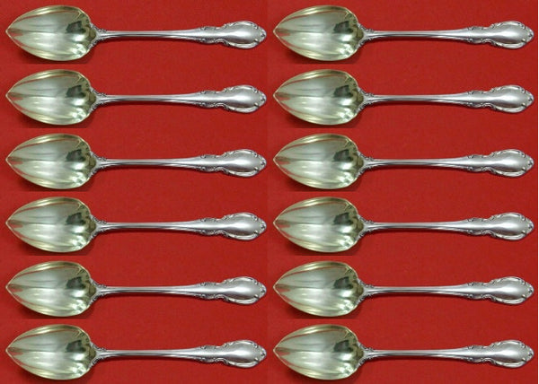 Legato By Towle Sterling Silver Grapefruit Spoon Custom Set 12 pcs Fluted 6"