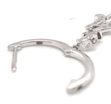 18k Gold Rose Cut 1 Carat Genuine Natural Diamond Dangle Drop Earrings (#J6263)