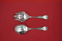 Francis I old by Reed and Barton Sterling Salad Serving Set hand pierced 9 1/2"