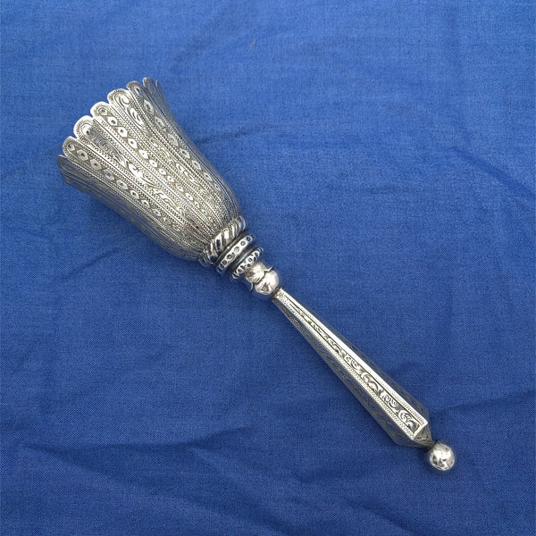 European Silver Tussie Mussie Hand Engraved (#J7459)