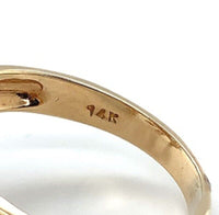 14k Yellow Gold Diamond Frog Ring Size 6.75 Jewelry - Leg Moves! (#J6096)