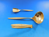 Kopenhagen Gold by Wmf 800 Silver Flatware Service 12 Dinner Set 65 Pcs Modern
