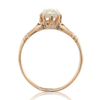 10k Rose Gold Australian Genuine Natural Opal Victorian Ring Size 6 (#J6783)
