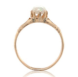 10k Rose Gold Australian Genuine Natural Opal Victorian Ring Size 6 (#J6783)